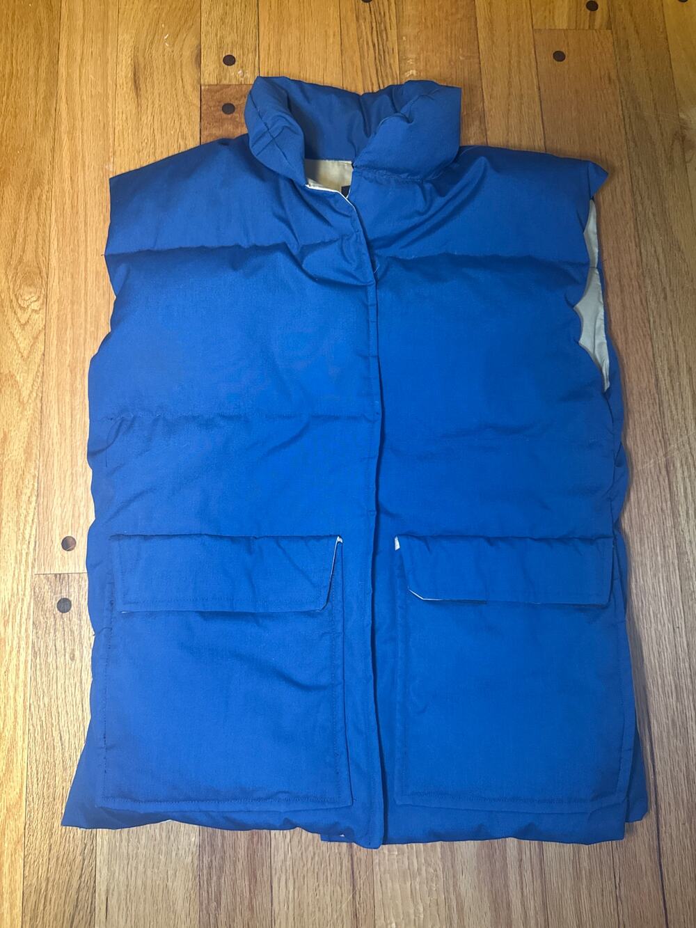 Vintage ALTRA Down Puffer Vest Men S Blue Boulder Colorado USA Made 70s 80s